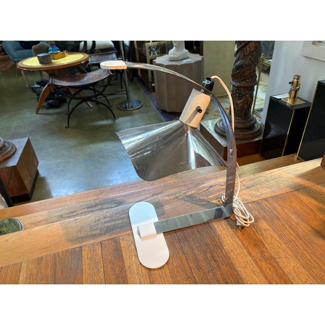 Italian Modern Sculptural Chrome Lamp For Sale - Image 13 of 17