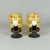 Brown Art Deco Marbled Opaline & Burnished Brass Flush Mounts, Germany, 1930s, Set of 2 For Sale - Image 8 of 16