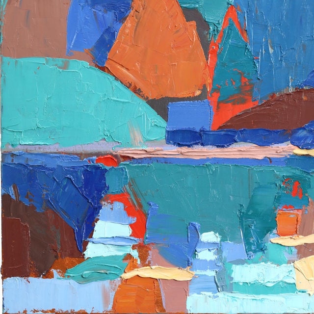 You Can Let the Thought Pass (Triptych) - Textural Landscape Impasto Painting Original Artwork by Dana Cowie For Sale - Image 4 of 11