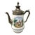 Charming Antique Chocolate Pot European Style Enamelware Castle Motif For Sale