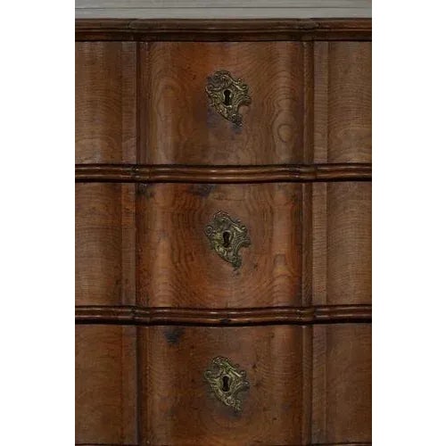 Antique Baroque Oak Chest of Drawers with Cabriole Legs, Late 18th Century For Sale - Image 4 of 18