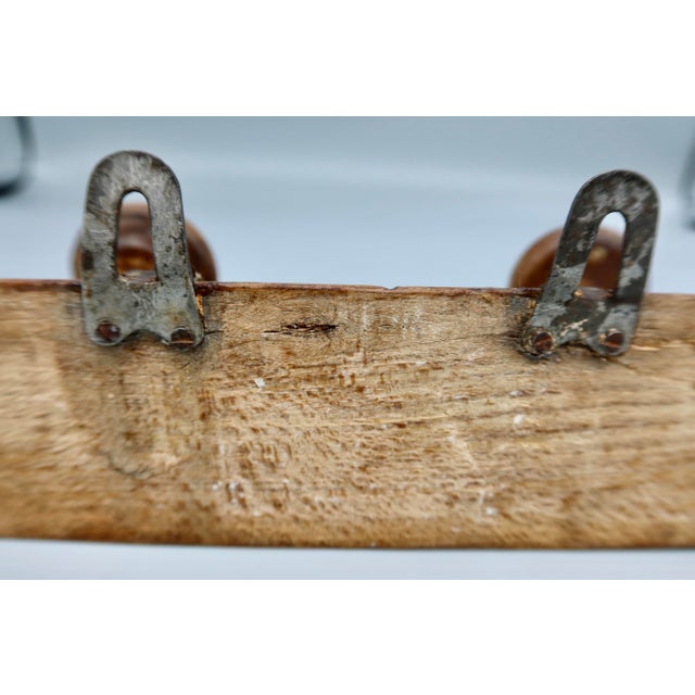 Brown Antique French Faux Bamboo Wall Rack For Sale - Image 8 of 9