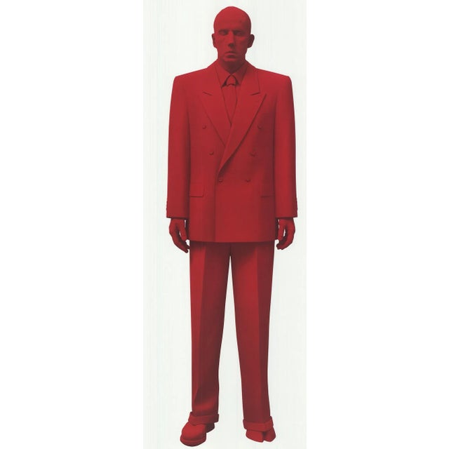 Artist: Katharina Fritsch Title: Red Man Year: 2002 Signed: No Medium: Offset Lithograph Paper Size: 35.5 x 19.5 inches (...