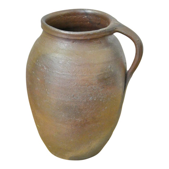 Vintage French Stoneware Jug For Sale