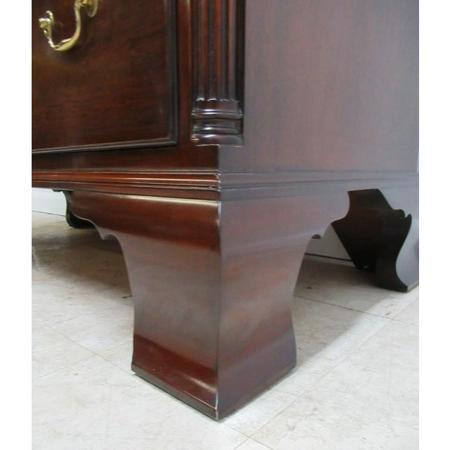 1980s 1980s Kindel Winterthur Solid Mahogany Chippendale Dresser Chest Of Drawers For Sale - Image 5 of 12