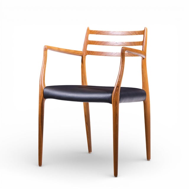Niels Moller Model 62 Mid Century Danish Teak Captains Chairs - Pair For Sale In Chicago - Image 6 of 13