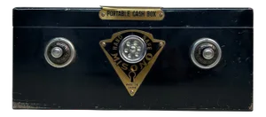 Vintage Japanese Metal Money Safe, 1950s