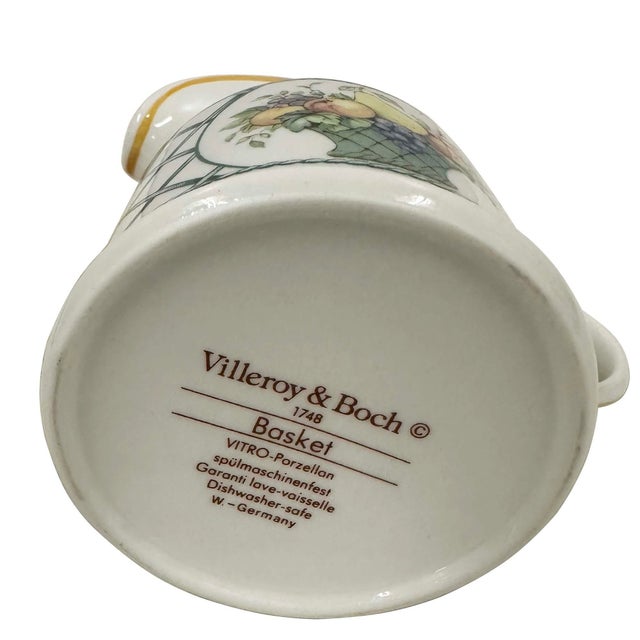 Green Vintage Porcelain Villeroy & Boch Basket Pattern Creamer For Sale - Image 8 of 8