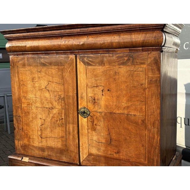 Wood Small Walnut Cabinet on Chest from William & Mary For Sale - Image 7 of 18