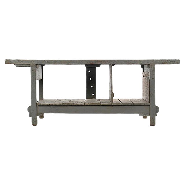 Vintage Teak Wood Table, 1940s For Sale