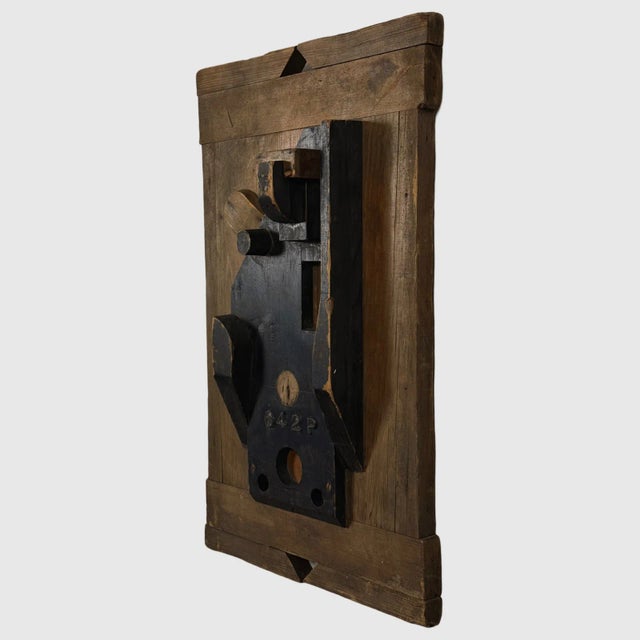 Brutalist Antique Outsider Art Dada Style Assemblage Sculpture With Foundry Objects For Sale - Image 3 of 8