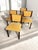 A high-quality set of four German chairs from around 1930, crafted from solid mahogany with upholstered seats and backs....
