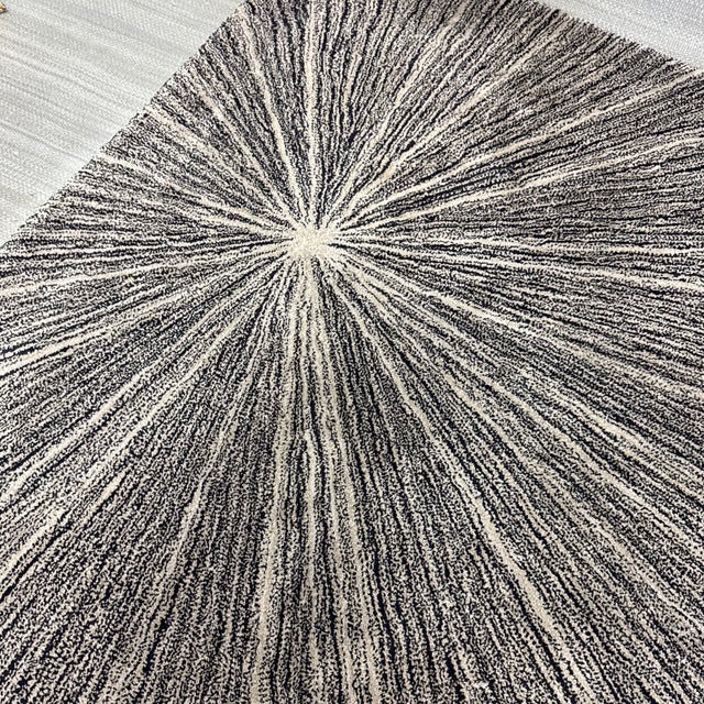 Contemporary 5ft X 8ft Angela Adams for Design Within Reach Grace Area Rug, Graphite For Sale - Image 3 of 12