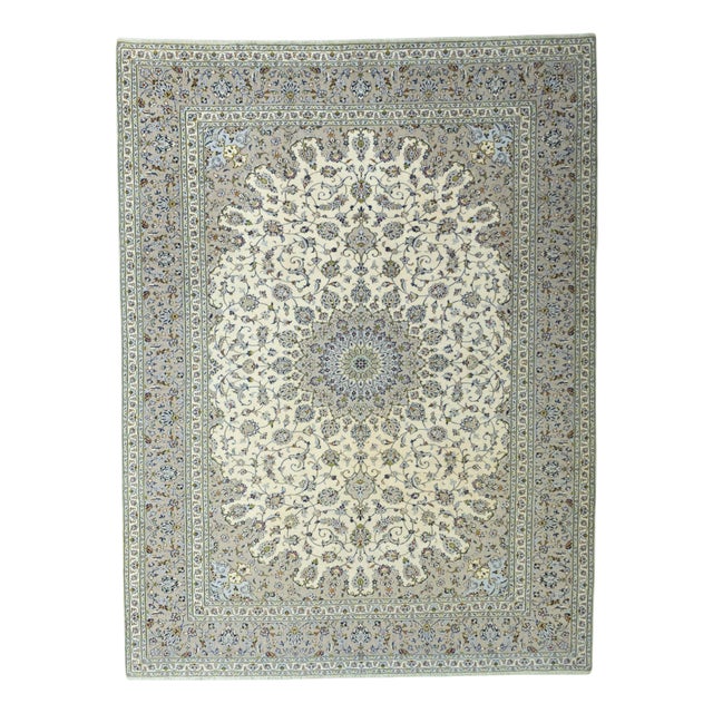 Middle Eastern Hand-Knotted Kashan Rug For Sale