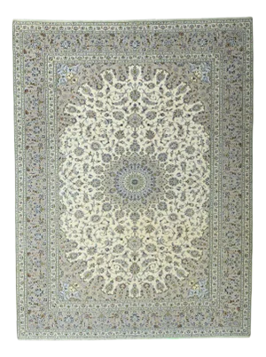 Middle Eastern Hand-Knotted Kashan Rug