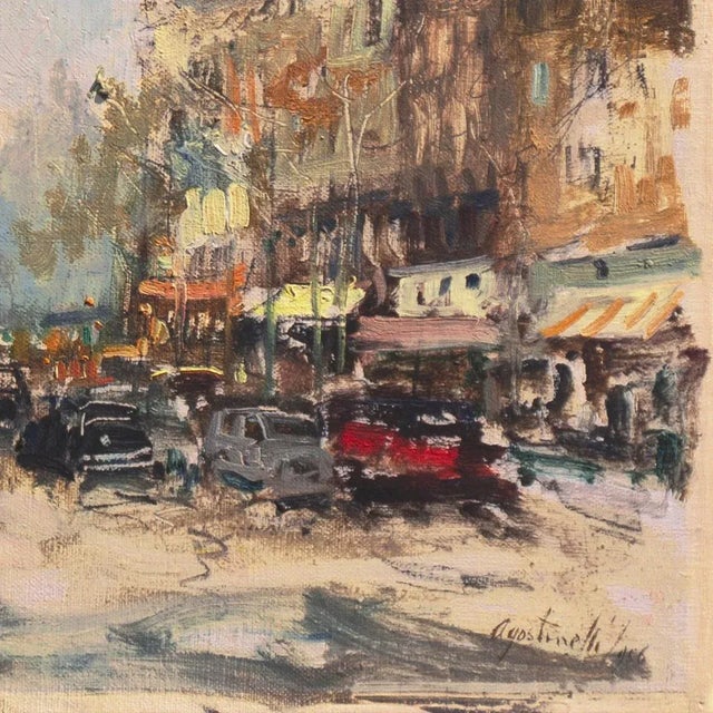 'Rue Royale, Paris, 1956' by Mario Agostinelli, Latin American Modernist, Rio De Janeiro Museum of Modern Art, Butler Inst, National Academy of Design For Sale - Image 4 of 11