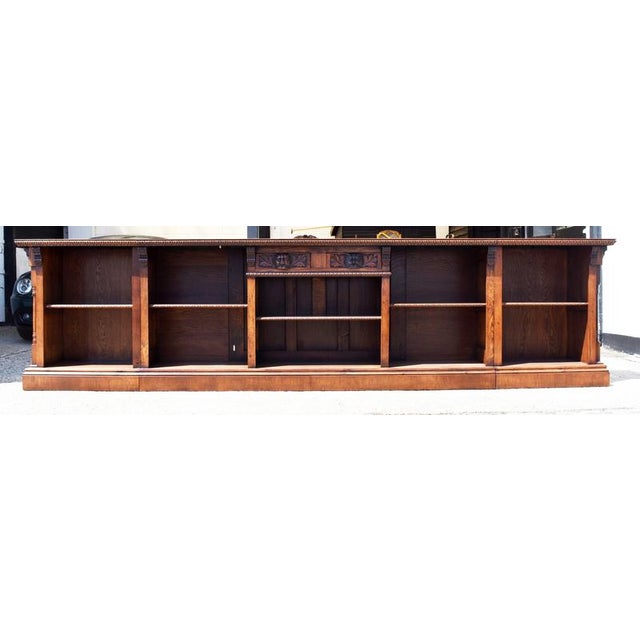 Victorian Carved Oak Front and Back Bar, 1980 For Sale - Image 13 of 18