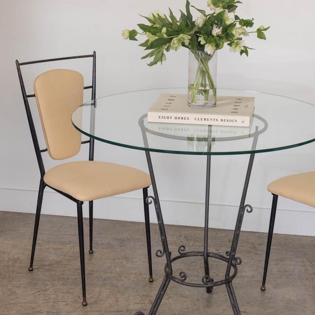 1920s Spanish Wrought Iron and Glass Center Table For Sale - Image 4 of 14