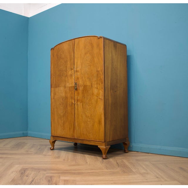 1930s Art Deco Walnut Compactum Wardrobe, 1930s For Sale - Image 5 of 11