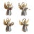Vintage Silver and Gold Plated Angel Christmas Ornaments - Set of 4 For Sale