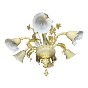 Gold Murano Glass Chandelier, 1960