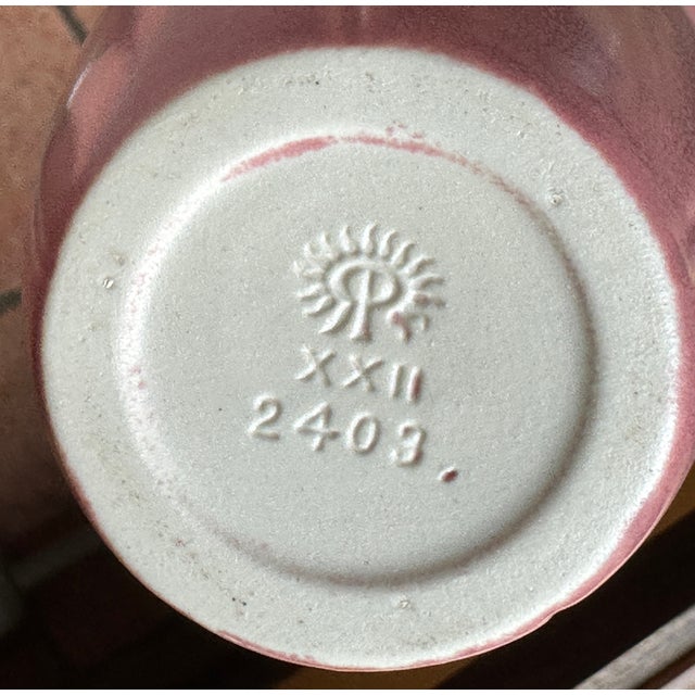 1920s Arts & Crafts Rose Glazed Floral Rookwood Vase For Sale - Image 5 of 5