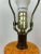 Pair of Mid a Century Modern Orange Table Lamps With Lava Glaze For Sale - Image 10 of 12