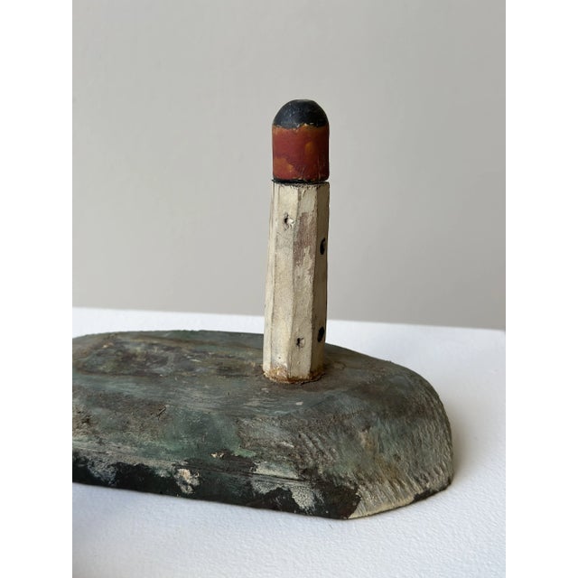 Wood Vintage Mounted Lighthouse Architectural Sculptures With Contracted Finish, a Pair, Circa 1940s For Sale - Image 7 of 18