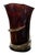 An exceptional Murano art glass vase by Camozzo, masterfully hand-blown in deep dark amethyst glass with an elegant...