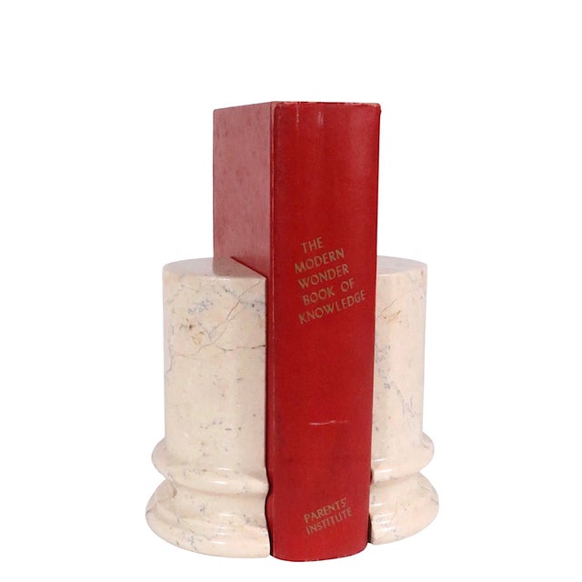Late 20th Century Pr. Half Column Marble Bookends by Boticina For Sale In New York - Image 6 of 11