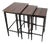 Mid-Century Modern Macassar Veneer Nesting Tables, 1950s, Set of 3 For Sale
