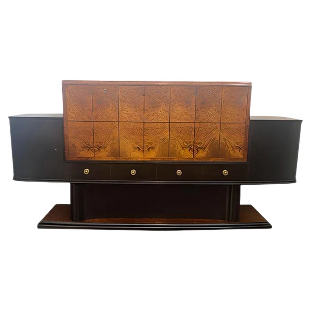 Thuya Burl Sideboard with Ebonized Body, 1930s For Sale