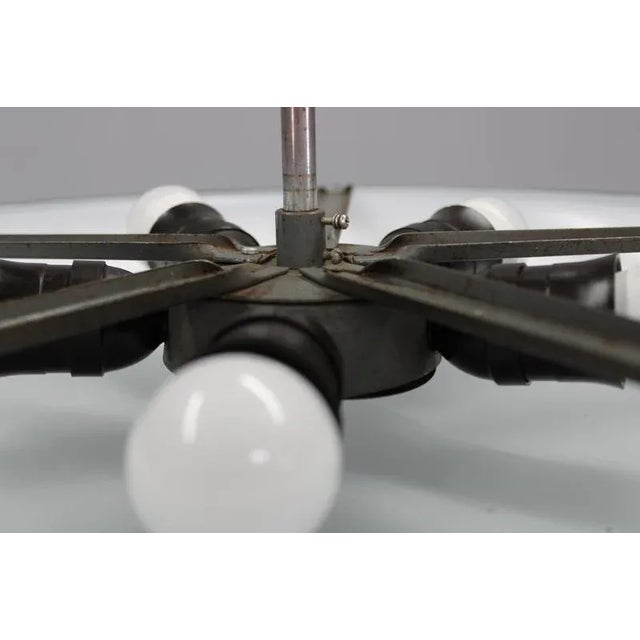 Bauhaus UFO Pendant Light by Josef Hurka for Napako, Czechoslovakia, 1940s For Sale - Image 10 of 13