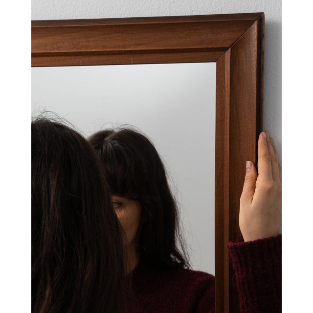 19th Century France Tan Wood Mirror For Sale - Image 4 of 8