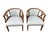 Baker Furniture Company Pair of Mid-Century Modern Fruitwood Barrel Back Lounge Chairs For Sale - Image 4 of 10
