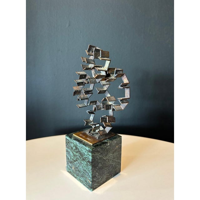 William De Lillo Bronze & Marble Mid Century Sculpture For Sale - Image 4 of 6