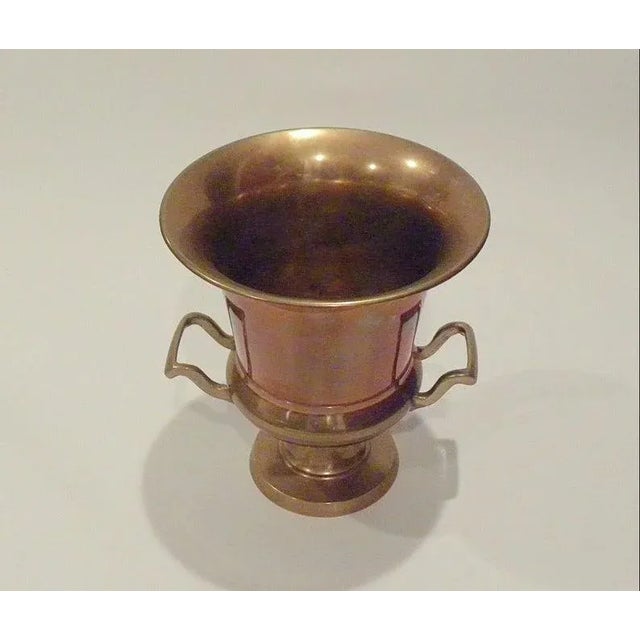 Mid-Century Modern Vintage Mid-Century Brass Loving Cup Ice Bucket For Sale - Image 3 of 7
