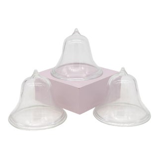 Set of 3 Glass Garden Cloches, English Mid 20th C. For Sale