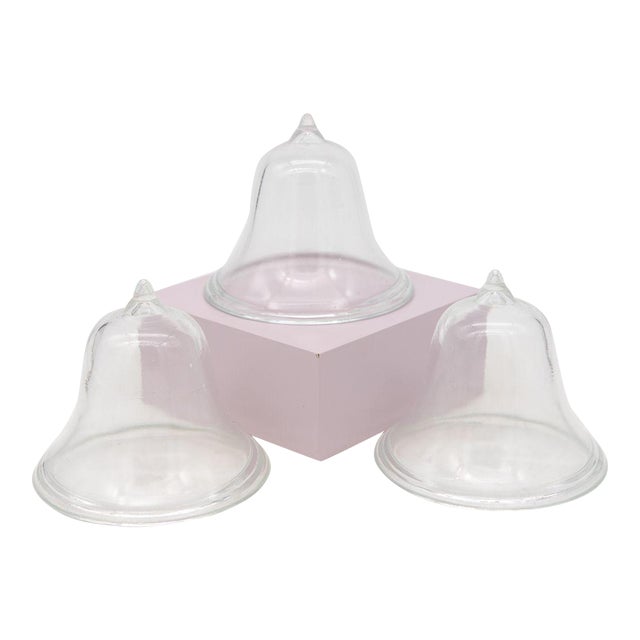 Set of 3 Glass Garden Cloches, English Mid 20th C. For Sale