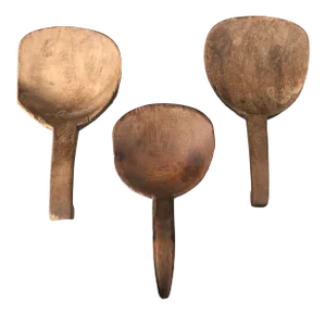 Antique Collection of Wooden Utensils - Set of 3