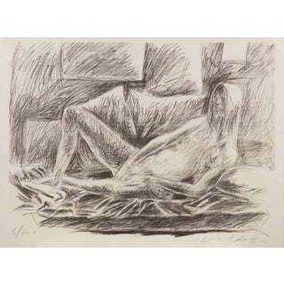 Pericle Fazzini, Reclining Nude, 1970s, Lithograph For Sale