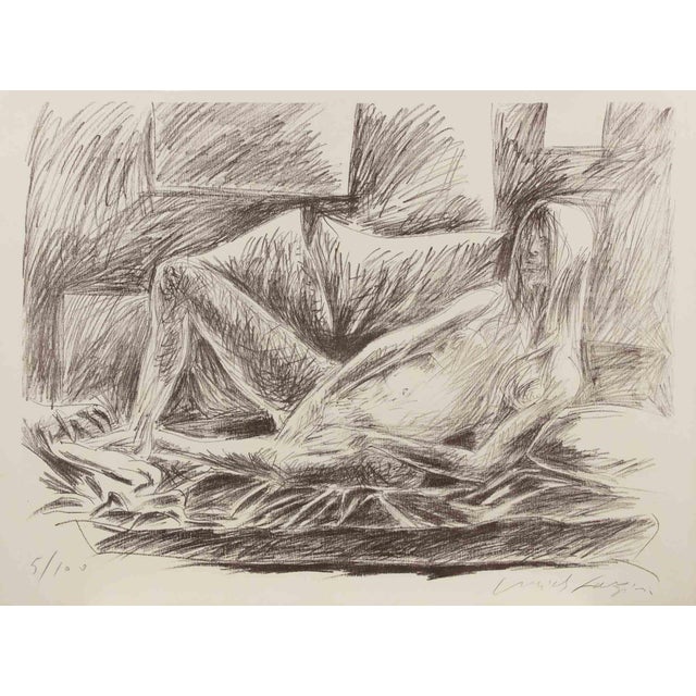 Pericle Fazzini, Reclining Nude, 1970s, Lithograph For Sale