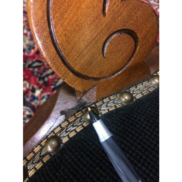 Late 19th Century Antique Rocking Chair, Needlepoint Rocking Chair For Sale - Image 5 of 8