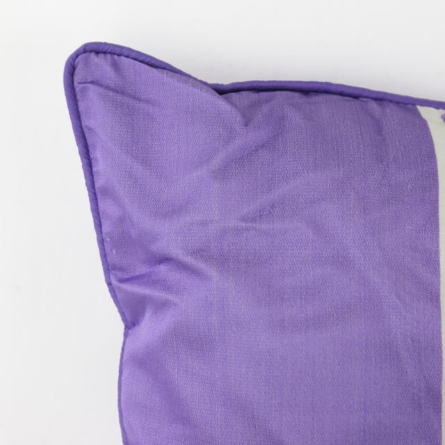 Purple Embroidered Decorative Pillow With Infinity Motif For Sale - Image 4 of 10