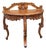 Italian Rococo 19th Century Hand Carved Venetian Demilune Console, Recently Restored For Sale