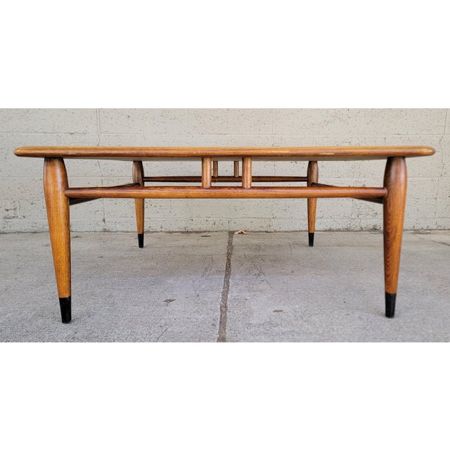 1960s Lane Acclaim Mid-Century Modern Square Coffee Table For Sale - Image 5 of 12
