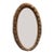 Antique Victorian Oval Gilt Mirror With Floral Relief Frame For Sale
