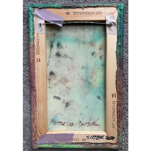 2020s Original Abstract Painting on Canvas Entitled “Sitter” by Latina Artist Maritza Ranero For Sale - Image 5 of 5
