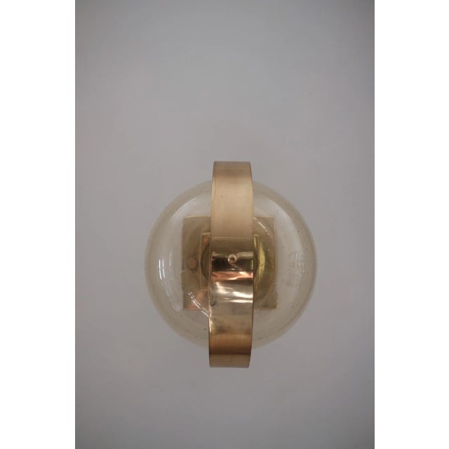 Glass Mid-Century Italian Wall Light Scultpure in Glass and Brass, 1950s For Sale - Image 7 of 7