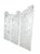 Hand-Carved Floral Glass Folding Room Divider – Sculptural 3-Panel Screen For Sale